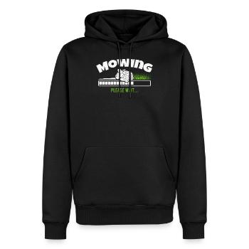 Lawn Mowing Please Wait Lawnmower Grass Cutter Mow - Sweat à capuche Premium bio Homme - noir - Devant - Nico (187cm)