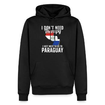 Paraguay flag I Paraguay Souvenirs - Sweat à capuche Premium bio Homme - noir - Devant - Nico (187cm)