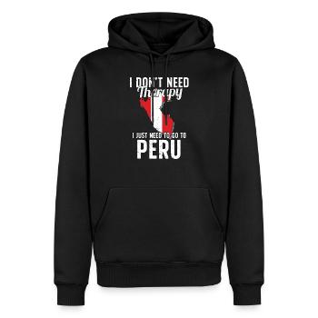 Peru flag I Peruvian Souvenirs - Männer Premium Bio Hoodie - Schwarz - Vorne - Nico (187cm)