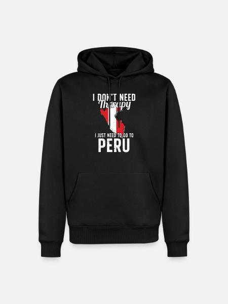 Peru flag I Peruvian Souvenirs - Men’s Premium Organic Hoodie - black