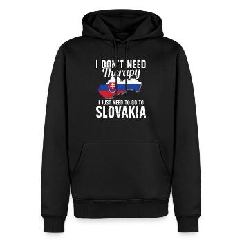 Slovakia flag I Slovak Souvenirs - Männer Premium Bio Hoodie - Schwarz - Vorne - Nico (187cm)