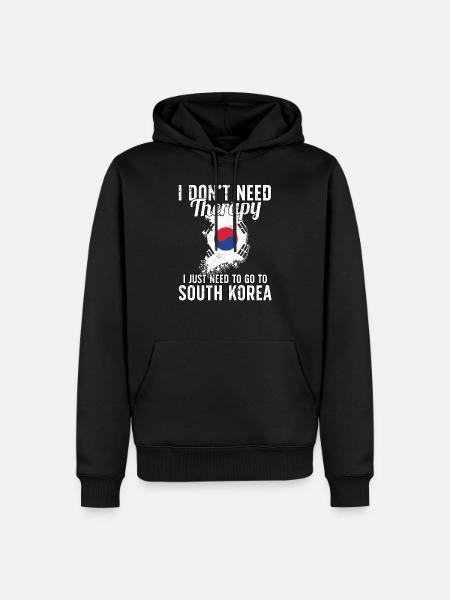 Zuid-Korea vlag I Zuid-Koreaanse souvenirs - Mannen Premium Bio hoodie - zwart