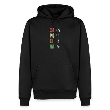 Capoeira Enfants Danse Arts Martiaux Danse de combat - Sweat à capuche Premium bio Homme - noir - Devant - Nico (187cm)