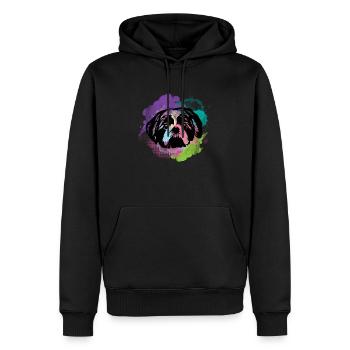 Dog Lover I Splash Art Shih Tzu - Sweat à capuche Premium bio Homme - noir - Devant - Nico (187cm)