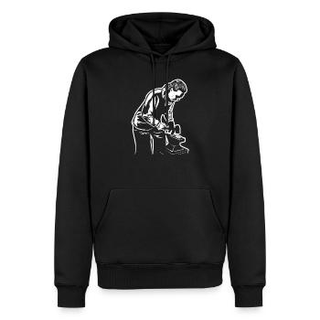 Blacksmith T Shirt Blacksmithing Shirt Blacksmith - Men’s Premium Organic Hoodie - black - Front - Nico (187cm)