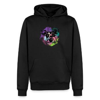 Dog Lover I Splash Art Miniature Schnauzer - Männer Premium Bio Hoodie - Schwarz - Vorne - Nico (187cm)