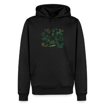 Tadpole Frog Toad Collage Frog Lovers - Männer Premium Bio Hoodie - Schwarz - Vorne - Nico (187cm)