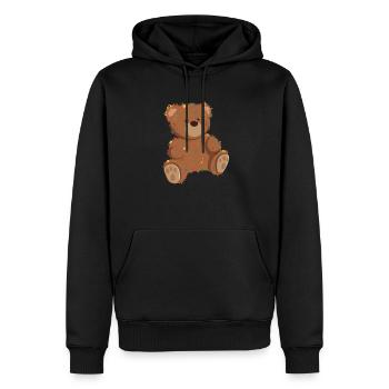 Girls Cute Teddy Bear - Männer Premium Bio Hoodie - Schwarz - Vorne - Nico (187cm)