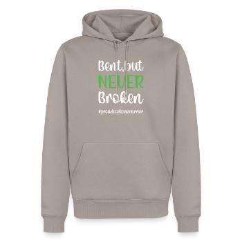 Scoliose Combattants Cadeau Scoliose Conscience - Sweat à capuche Premium bio Homme - taupe - Devant - Nico (187cm)