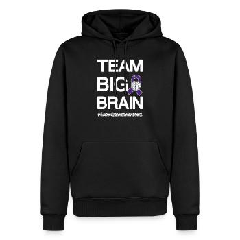 Chiari Malformation Cerveau Des combattants fiers - Sweat à capuche Premium bio Homme - noir - Devant - Nico (187cm)