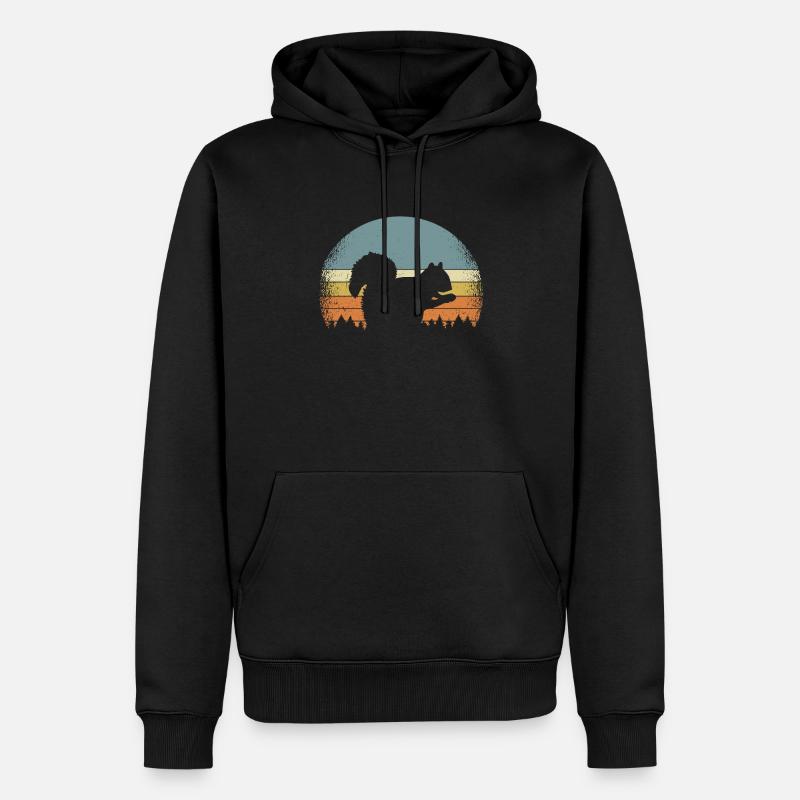 Eichhörnchen Nagetiere Streifenhörnchen - Männer Premium Bio Hoodie - Schwarz