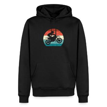 Motocross Motocrossfahrer Motorsport - Männer Premium Bio Hoodie - Schwarz - Vorne - Nico (187cm)
