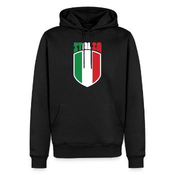 Maillot de l’Italie Football 2021 - Sweat à capuche Premium bio Homme - noir - Devant - Nico (187cm)