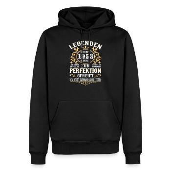 1953 Die Geburt einer Legende Geburtstag Geschenk - Männer Premium Bio Hoodie - Schwarz - Vorne - Nico (187cm)