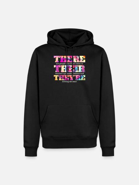 Englischlehrer Geschenke Englischklasse Grammatik - Männer Premium Bio Hoodie - Schwarz