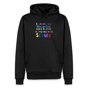 Schulanfang Schulbeginn Erstklässler 1. Schultag - Männer Premium Bio Hoodie - Schwarz - Vorne - Nico (187cm)