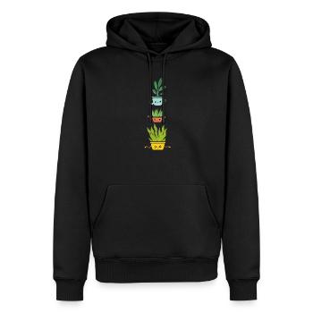 Plant Lover Gardener - Sweat à capuche Premium bio Homme - noir - Devant - Nico (187cm)