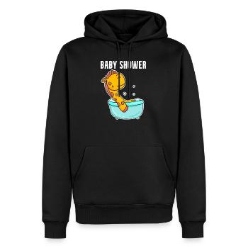 Baby Shower Baignoire Giraffe - Sweat à capuche Premium bio Homme - noir - Devant - Nico (187cm)