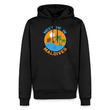 Maldives Vacances Maldives Palmes Plongée - Sweat à capuche Premium bio Homme - noir - Devant - Nico (187cm)