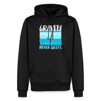Planeurs Planeurs Planeurs - Sweat à capuche Premium bio Homme - noir - Devant - Nico (187cm)