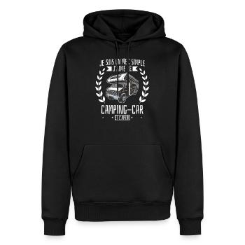 J'aime le camping car et l'apéro Caravane Camping - Männer Premium Bio Hoodie - Schwarz - Vorne - Nico (187cm)