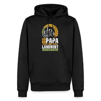 Papa und Landwirt Bester Vater der Welt Bauer - Männer Premium Bio Hoodie - Schwarz - Vorne - Nico (187cm)