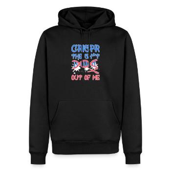 Funny Crispr Science Pun Joke Graffiti Gene Gift - Men’s Premium Organic Hoodie - black - Front - Nico (187cm)