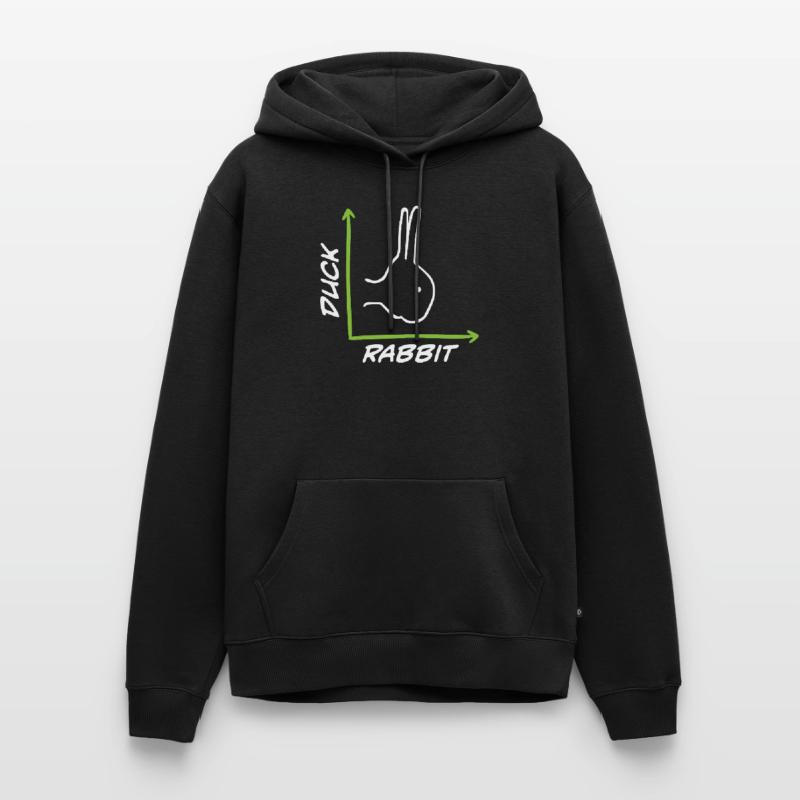 Science Nerd Duck Rabbit Physics Math Geek Men’s Premium Organic Hoodie