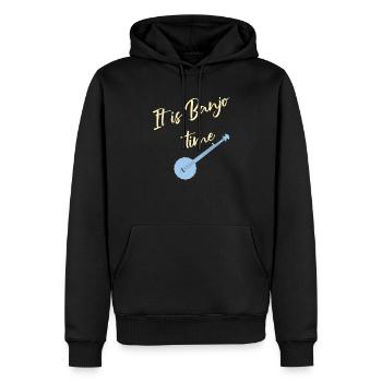 Banjo Vintage Bluegrass joueur de musique cadeau - Sweat à capuche Premium bio Homme - noir - Devant - Nico (187cm)