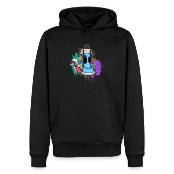 Spray Canister Graffiti Artist - Sweat à capuche Premium bio Homme - noir - Devant - Nico (187cm)