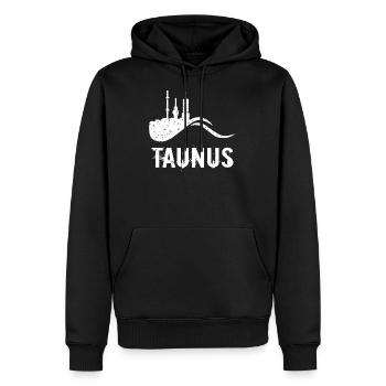 Taunus Feldberg - Männer Premium Bio Hoodie - Schwarz - Vorne - Nico (187cm)