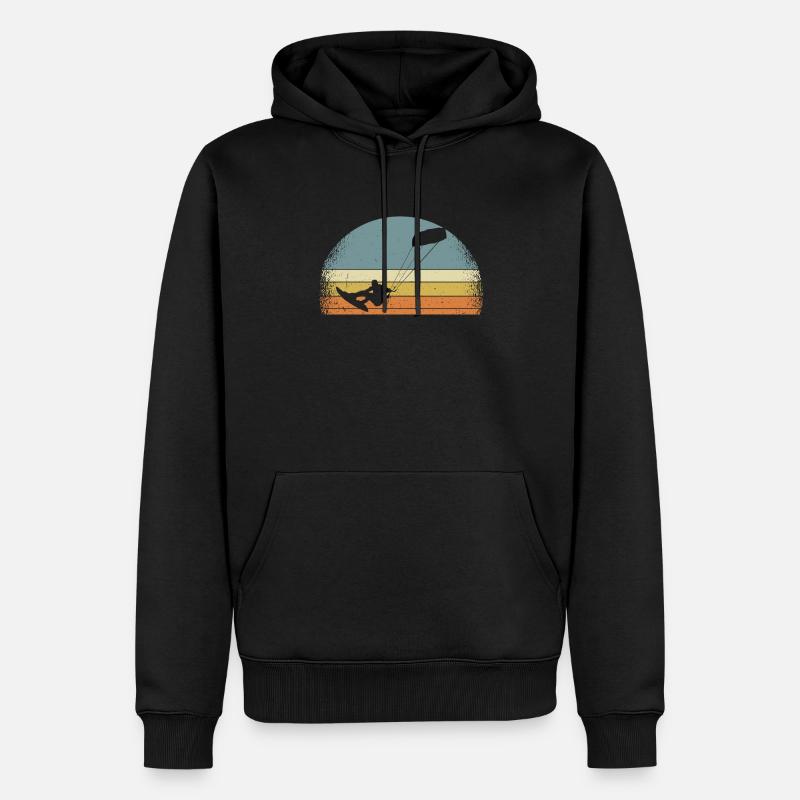 Kitesurf Kitesurf Kiten - Sweat à capuche Premium bio Homme - noir