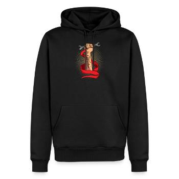 Handwerker Berufe - Männer Premium Bio Hoodie - Schwarz - Vorne - Nico (187cm)