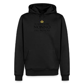 Il Migliore Nonno de Mondo - Sweat à capuche Premium bio Homme - noir - Devant - Nico (187cm)