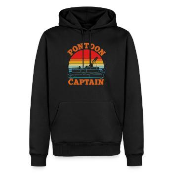 Pontoon Captain Fishing Lake Life Boat Owner - Männer Premium Bio Hoodie - Schwarz - Vorne - Nico (187cm)