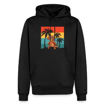 Triceratops - Männer Premium Bio Hoodie - Schwarz - Vorne - Nico (187cm)