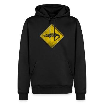 Crocodile - Männer Premium Bio Hoodie - Schwarz - Vorne - Nico (187cm)