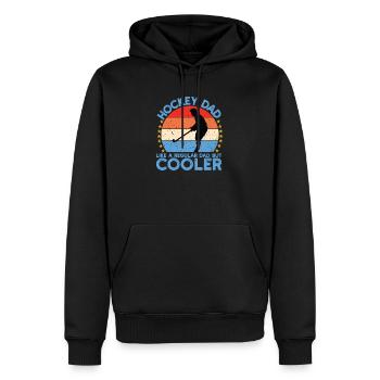 Hockey hockey joueur de hockey papa - Sweat à capuche Premium bio Homme - noir - Devant - Nico (187cm)