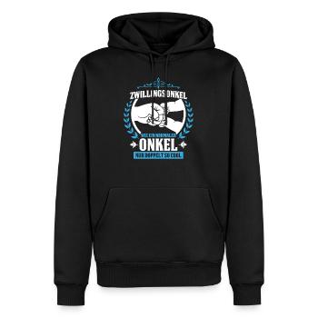 Onkel von Zwillingen Zwillingsonkel Bester der - Männer Premium Bio Hoodie - Schwarz - Vorne - Nico (187cm)
