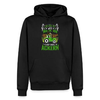 Landwirt - Männer Premium Bio Hoodie - Schwarz - Vorne - Nico (187cm)