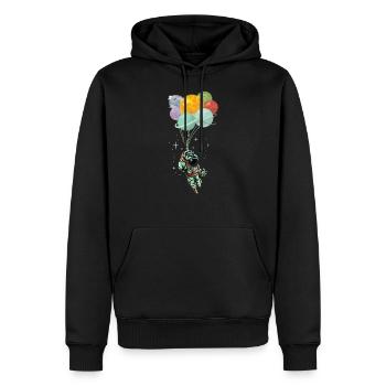 Astronaut - Männer Premium Bio Hoodie - Schwarz - Vorne - Nico (187cm)