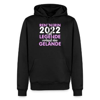Rentnerin 2022 Ruhestand Frauen Kollegin - Männer Premium Bio Hoodie - Schwarz - Vorne - Nico (187cm)