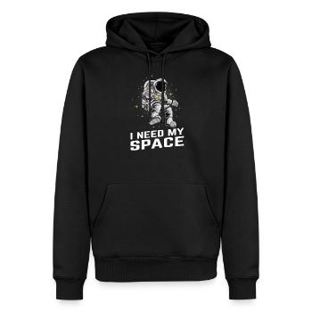 I Need My Space Astronaut Freiraum Weltraum - Männer Premium Bio Hoodie - Schwarz - Vorne - Nico (187cm)