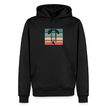 Parapente Parapente - Sweat à capuche Premium bio Homme - noir - Devant - Nico (187cm)