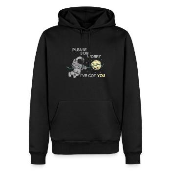 Space Weltraum - Männer Premium Bio Hoodie - Schwarz - Vorne - Nico (187cm)