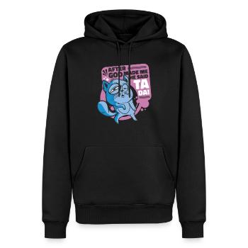 After God made me he said Ta Da! - Männer Premium Bio Hoodie - Schwarz - Vorne - Nico (187cm)