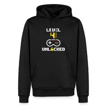 Level 41 freigeschaltet | 41 Jahre alter Spielergeburtstag - Männer Premium Bio Hoodie - Schwarz - Vorne - Nico (187cm)