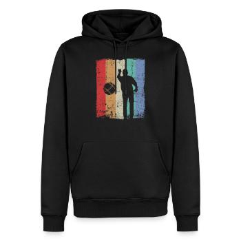 Boule Pétanque pétanque pétanque - Sweat à capuche Premium bio Homme - noir - Devant - Nico (187cm)