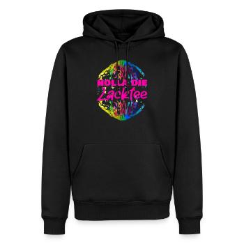 Holla die Lackfee | Lackierer | Maler - Männer Premium Bio Hoodie - Schwarz - Vorne - Nico (187cm)