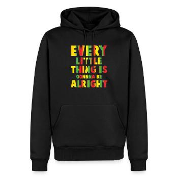 Reggae - Sweat à capuche Premium bio Homme - noir - Devant - Nico (187cm)